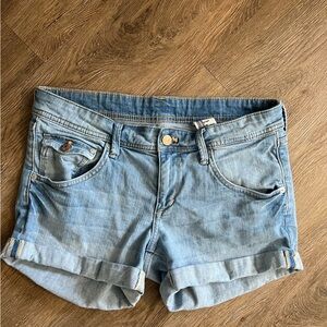 H&M Light Blue Denim Low Waist Shorts